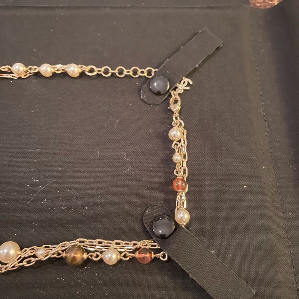 Chanel Faux Pearl + Resin Bead Necklace - Picture 6 of 11